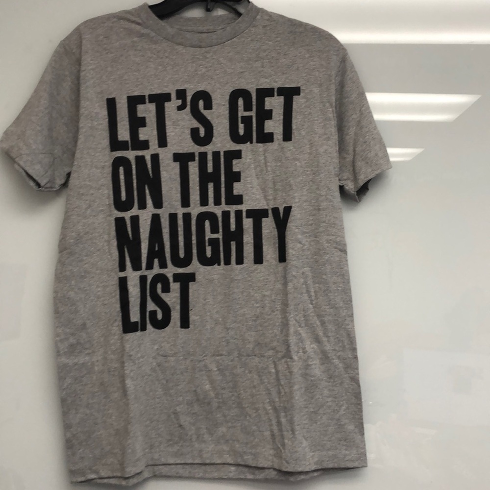 Walnut & 39th Lets Get on the Naughty List Mens Short Sleeve Tee New Size Medium